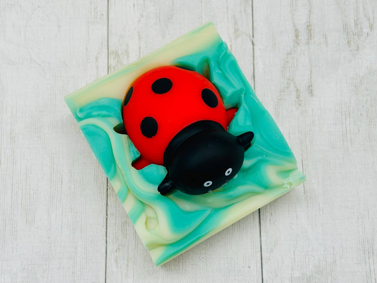 SARATOGA NATURAL BODY CARE LLC - Ladybug Handmade Soap Bar for Kids VEGAN COLD PROCESS