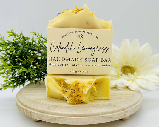 SARATOGA NATURAL BODY CARE LLC - Calendula Lemongrass Handmade Soap Bar NATURAL VEGAN